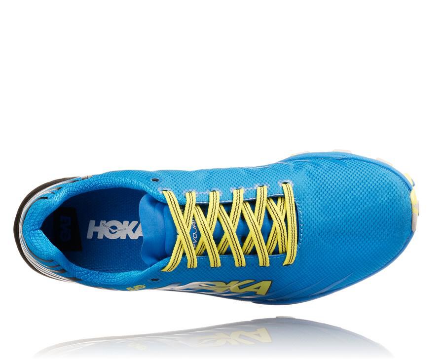 Zapatillas Trail Hoka One One Hombre - Evo Jawz - Azules - CLE391470